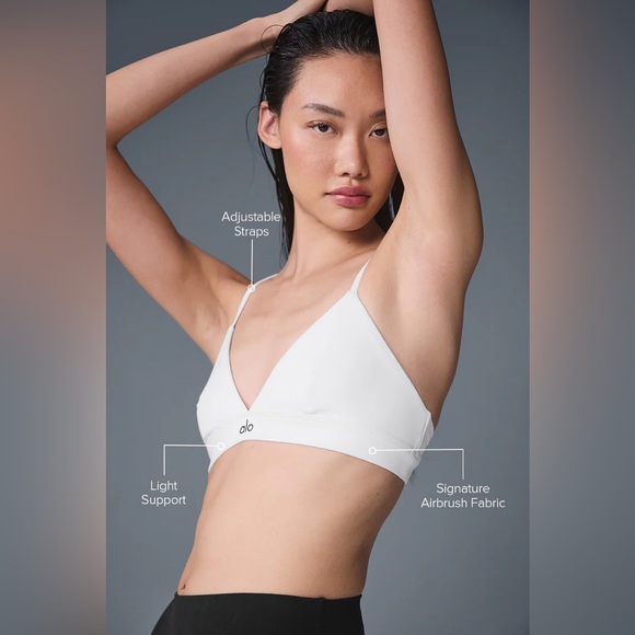ALO YOGA | ✨NEW✨ Splendor Bra in White/Black - Picture 2 of 6